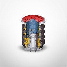OPW Fueling Double-Wall Spill Container with Cast Iron Cover, Float Gauge &amp; Drain Valve